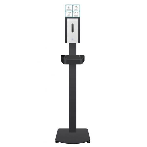 Floorstand with Automatic Sanitizer Dispenser