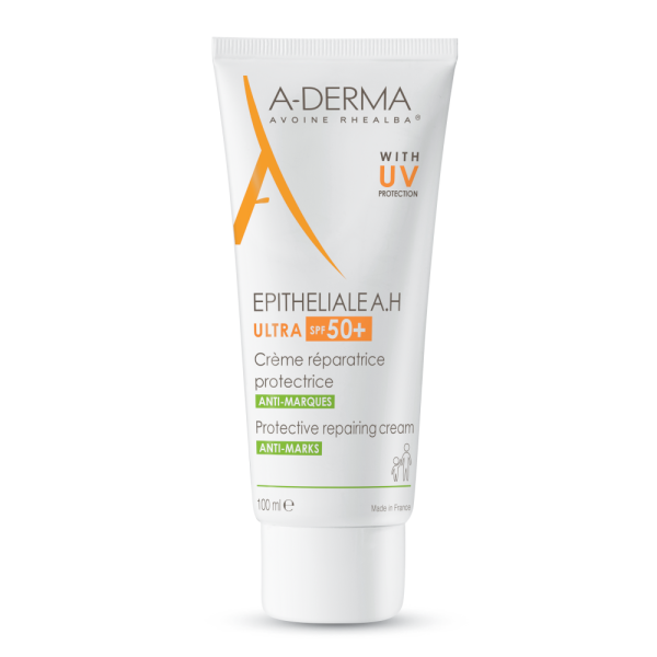 A-Derma Epitheliale A.H Ultra SPF50+ Protective Repairing Cream Anti-Marks 100ml (Προστατευτική Επανορθωτική Κρέμα Κατά των Σημαδιών με Αντηλιακή Προστασία) Ref:22806P