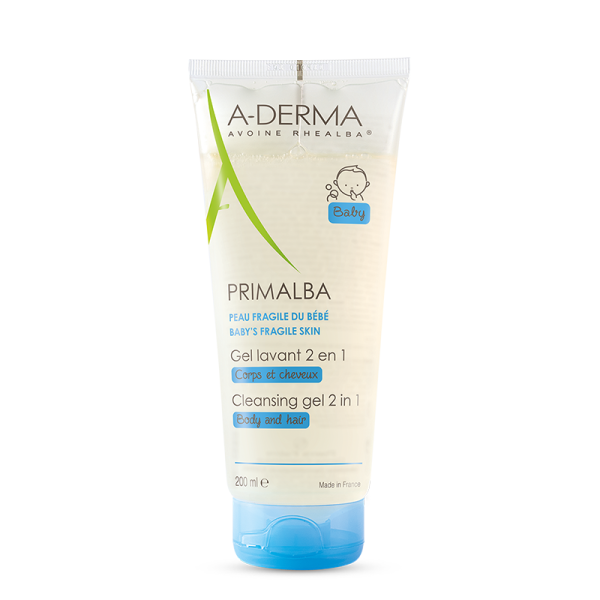 A-derma Primalba Bebe Gel Lavant 2 en 1 200ml (Gel Καθαρισμού για το Ευαίσθητο Βρεφικό Δέρμα) Ref:22302P