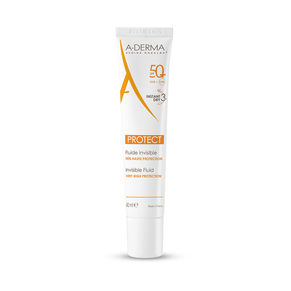 A-Derma Protect Invisible Fluid SPF 50+ 40ml (Αντηλιακή Λεπτόρευστη Κρέμα Προσώπου) Ref:22412P