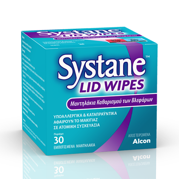 Alcon Systane Lid wipes 30pcs (Μαντηλάκια Καθαρισμού των Βλεφάρων)