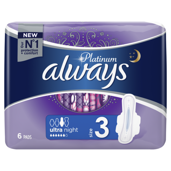 Always Platinum Ultra Night (Size:3) 6 τεμάχια