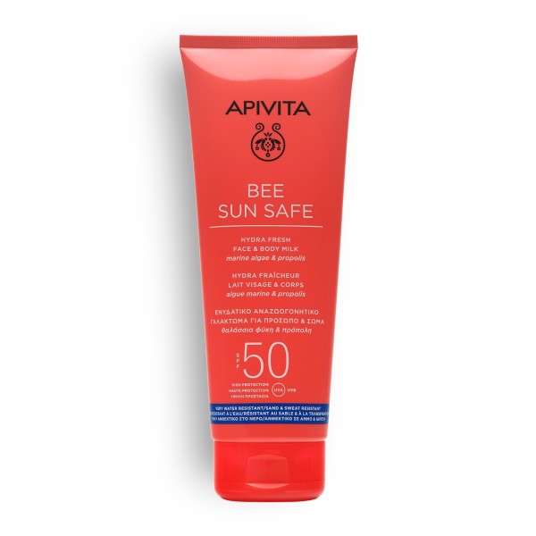 Apivita Bee Sun Safe Hydra Fresh Face & Body Milk SPF50 200ml (Ενυδατικό Αναζωογονητικό Αντηλιακό Γαλάκτωμα για Πρόσωπο & Σώμα SPF50)