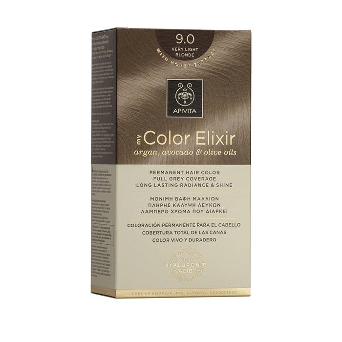 Apivita My Color Elixir No. 9.0 Ξανθό Πολύ Ανοιχτό (Μόνιμη βαφή μαλλιών) Apivita My Color Elixir No. 9.0 Ξανθό Πολύ Ανοιχτό (Μόνιμη βαφή μαλλιών)