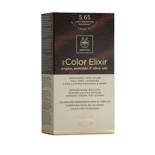 Apivita My Color Elixir No. 5.65 Καστανό Ανοιχτό Κόκκινο Μαονί (Μόνιμη βαφή μαλλιών) Apivita My Color Elixir No. 5.65 Καστανό Ανοιχτό Κόκκινο Μαονί (Μόνιμη βαφή μαλλιών)