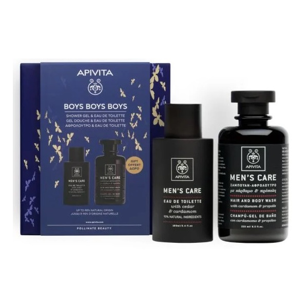 Apivita Promo Pack Gift Ideas Boys Boys Boys Shower Gel 250ml & Eau De Toilette 100ml