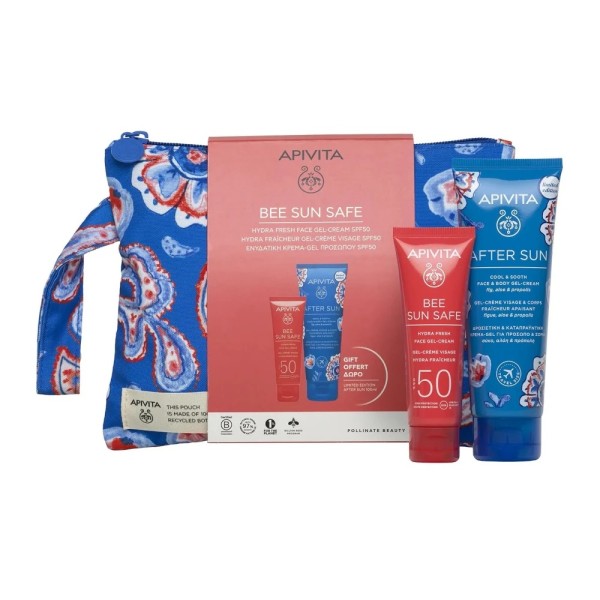 Apivita Promo Pack Bee Sun Safe Hydra Fresh Face Gel-Cream Spf50 50ml + Gift After Sun 100ml