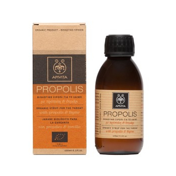 Apivita Propolis Βιολογικό Σιρόπι για το Λαιμό (Με Πρόπολη & Θυμάρι) 150ml