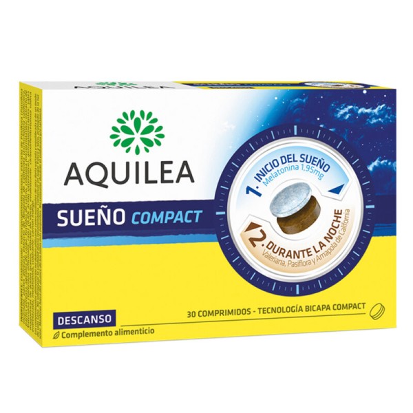 Aquilea Sueno Compact (Συμπλήρωμα Διατροφής με Μελατονίνη 1,95mg 30 δισκία) Aquilea Sueno Compact (Συμπλήρωμα Διατροφής με Μελατονίνη 1,95mg 30 δισκία)