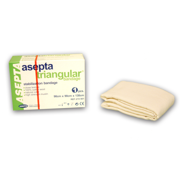 Asepta Triangular Bandages 90cm X 90cm X 130cm 1pcs  (Τριγωνικοί Επίδεσμοι)