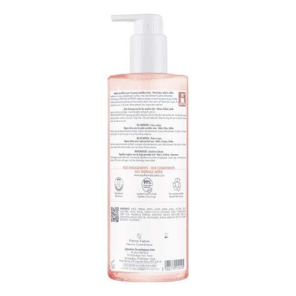 Avene XeraCalm Nutrition Cleansing Gel for Face & Body 500ml (Τζελ Καθαρισμού Προσώπου και Σώματος για Ευαίσθητες και Ξηρές Επιδερμίδες)