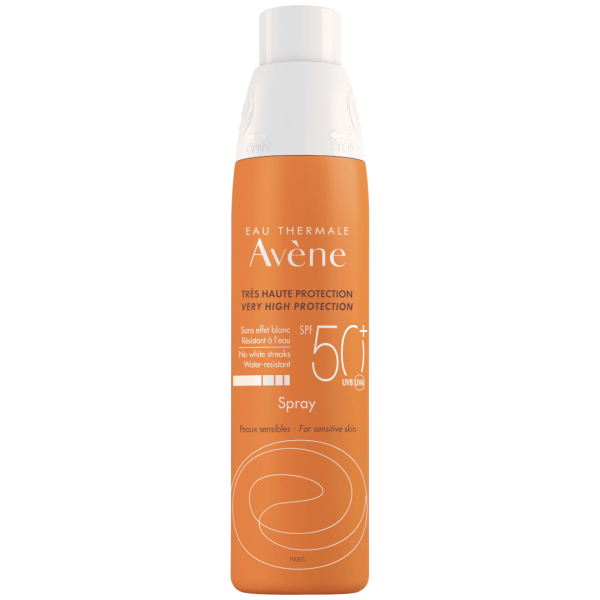 Avene Suncare Spray Spf50+ for Face & Body (Sensitive Skin) 200ml (Αντηλιακό Σπρέι - Πολύ Υψηλή Προστασία & Ενυδάτωση - Πρόσωπο & Σώμα)