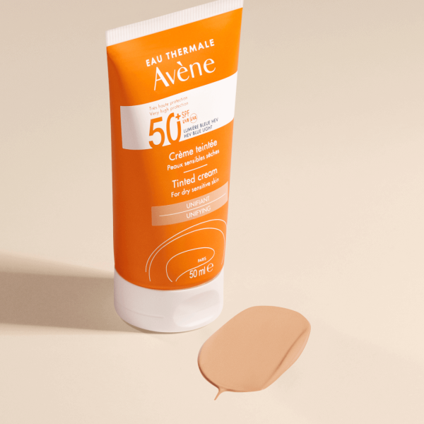 Avene Suncare Face Cream TriAsorB Tinted SPF50+ 50ml (Αντηλιακή Κρέμα με Χρώμα για το ξηρό ευαίσθητο δέρμα του προσώπου)