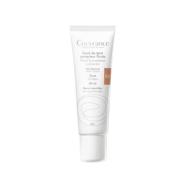 Avene Couvrance Fluid Make Up SPF20 for Sensitive Skin 5.0 Dore 30ml (Υγρό Διορθωτικό Make Up)