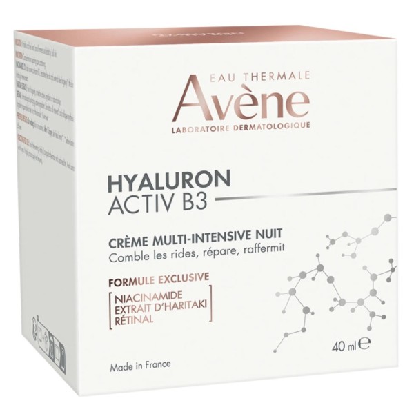 Avene Hyaluron Activ B3 Multi-Intense Night Cream 40ml (Εντατική Αντιγηραντική Κρέμα Νυκτός με Υαλουρονικό Οξύ για Ολοκληρωμένη Επανόρθωση)