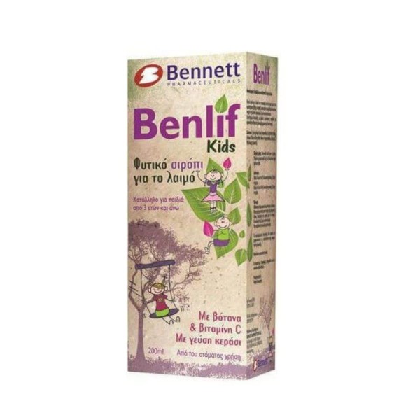 Bennett Benlif Kids Φυτικό Σιρόπι για το Λαιμό 200ml