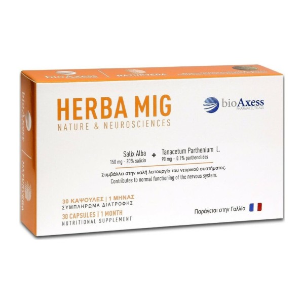 BioAxess Herba Mig 30caps (Συμπλήρωμα για την Πρόληψη της Ημικρανίας)