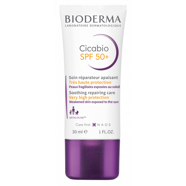 Bioderma Cicabio Spf50+ 30ml (2-in-1 επανορθωτική κρέμα ανάπλασης που ανακουφίζει από δυσφορία και δρα σε κάθε στάδιο της αναδόμησης του δέρματος)