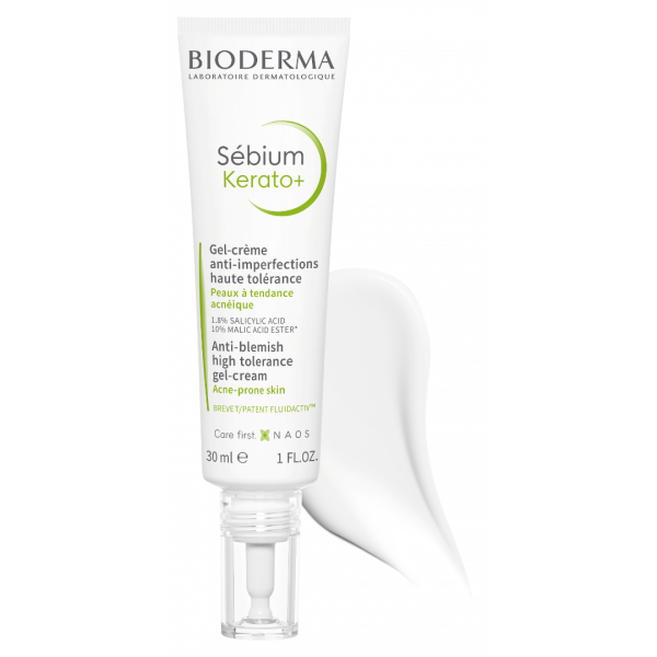 Bioderma Sebium Kerato+ 30ml (Gel-Κρέμα Προσώπου Ημέρας για Λιπαρές/Μικτές Επιδερμίδες κατά των Ατελειών & της Ακμής)