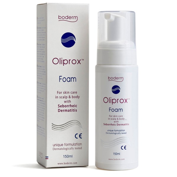 Boderm Oliprox Foam 150ml (Αφρός για την Αντιμετώπιση της Σμηγματορροϊκής Δερματίτιδας για το Τριχωτό της Κεφαλής & του Σώματος)