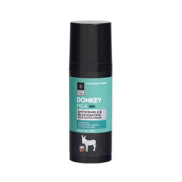 Bodyfarm Donkey Milk Men  Antiwrinkle & Rejuvenating Face & Eyes Cream 50ml (Κρέμα Προσώπου & Ματιών για Άνδρες με Γάλα Γαιδούρας)