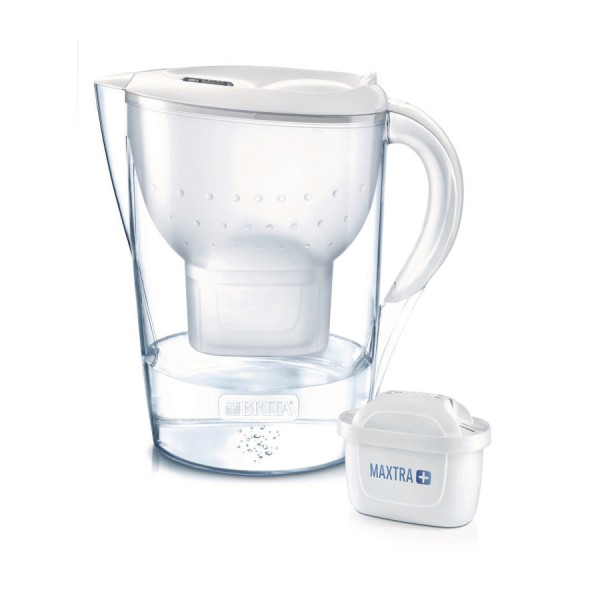 Brita Water Filter Jug Marela Plus Cool White 2,4Lt + Replacement Filter Maxtra Plus 1pcs (Κανάτα Φιλτραρίσματος Νερού)