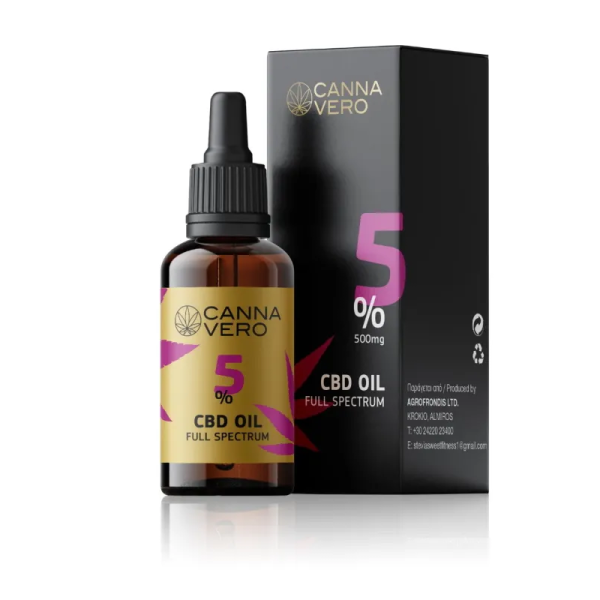 Cannavero CBD Oil Full Spectrum 5% (THC<0.02%) 10ml