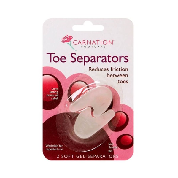 Carnation Footcare Toe Seperators (Reduces Friction Between Toes) 2pcs (Διαχωριστικά Δαχτύλων, Κατασκευασμένα από Ειδικό Polymer Gel Υλικό)