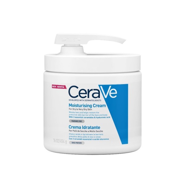 CeraVe Moisturising Cream 454ml (ενυδατική κρέμα προσώπου/σώματος με αντλία)