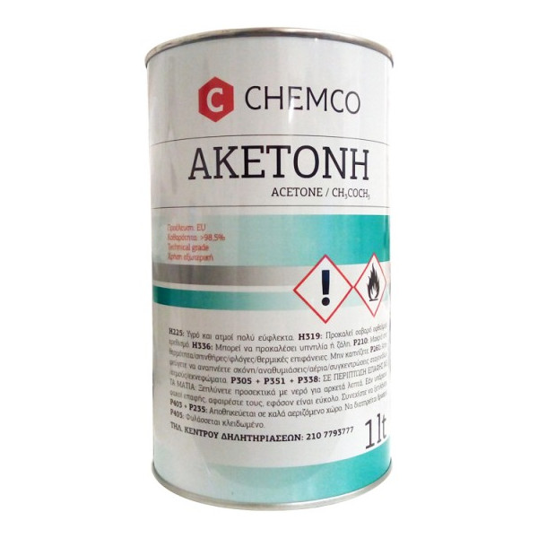 Chemco Acetone 1Lt (Ακετόνη-Ασετόν)