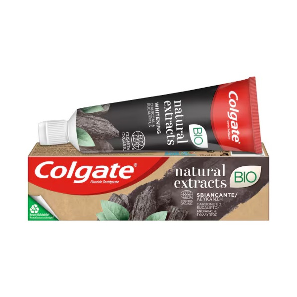 Colgate Bio Toothpaste Naturals Extracts Charcoal + White 75ml (Οδοντόκρεμα με Ενεργό Άνθρακα)