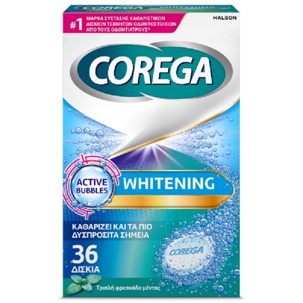Corega Cleanser Tablet Whitening 36pcs