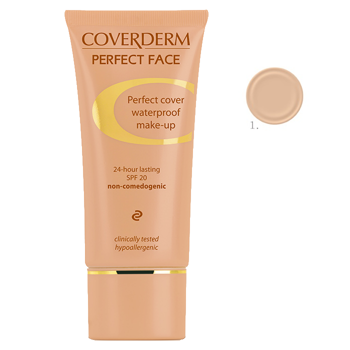Coverderm Camouflage Perfect Face Waterproof Make-Up with Spf20 No1 30ml (Αδιάβροχο Make-up Προσώπου) Coverderm Camouflage Perfect Face Waterproof Make-Up with Spf20 No1 30ml (Αδιάβροχο Make-up Προσώπου)