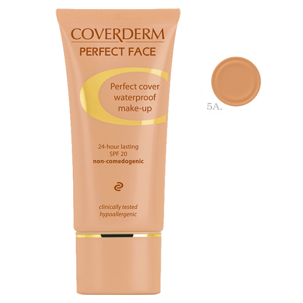 Coverderm Camouflage Perfect Face Waterproof Make-Up with Spf20 No5A 30ml (Αδιάβροχο Make-up Προσώπου)