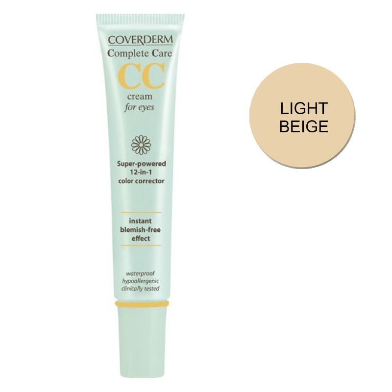 Coverderm Complete Care CC Cream for Eyes Spf15 Light Beige 15ml (Κρέμα Ολικής Φροντίδας για τα Μάτια)