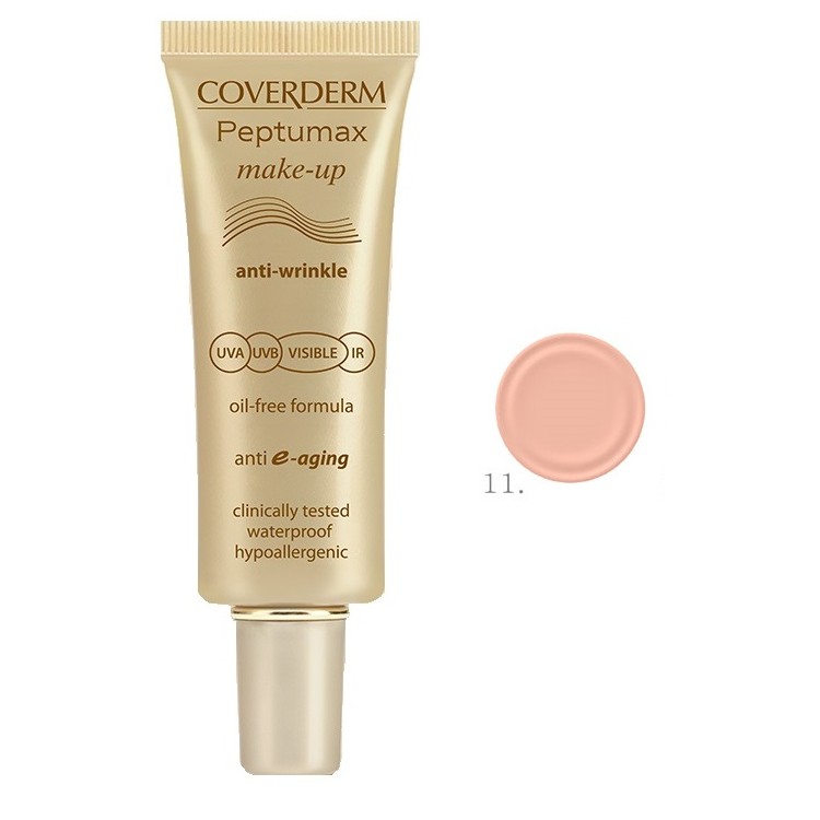 Coverderm Peptumax Make-Up Αnti e-aging Anti-Wrinkle Spf50+ HEVisible No.11 30ml (Make-Up  με Ολιστική Αντιρυτιδική Δράση)