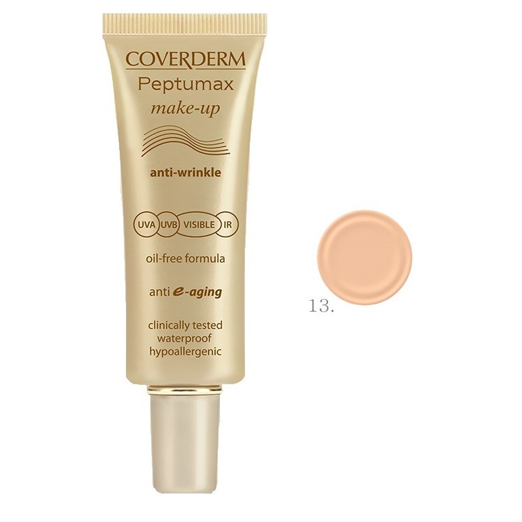 Coverderm Peptumax Make-Up Αnti e-aging Anti-Wrinkle Spf50+ HEVisible No.13 30ml (Make-Up  με Ολιστική Αντιρυτιδική Δράση)
