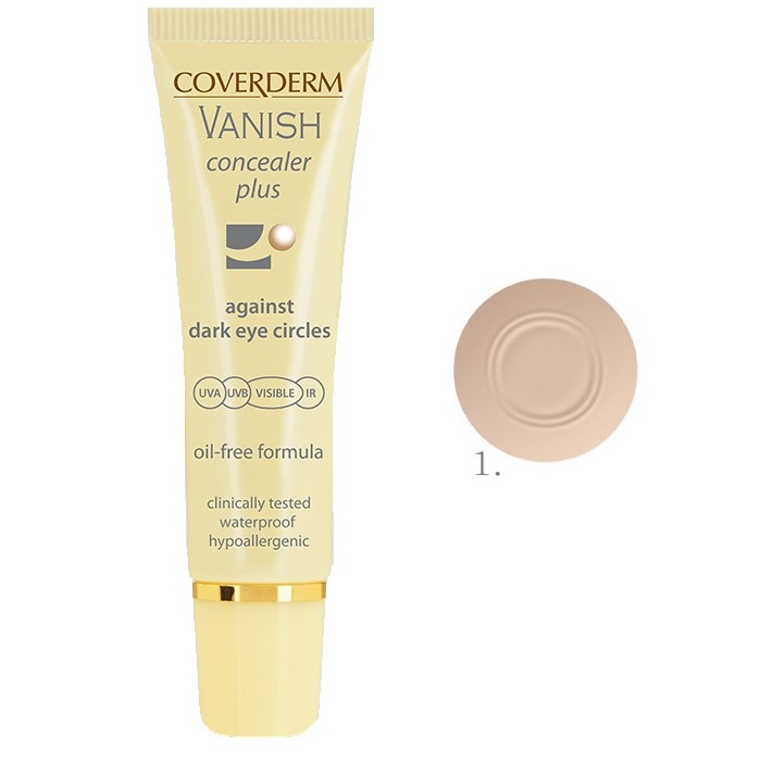 Coverderm Vanish Concealer Plus Spf50+ HEVisible Against Dark Eye Circles No.1 10ml (Concealer που Βοηθά τη Μείωση των Μαύρων Κύκλων) Coverderm Vanish Concealer Plus Spf50+ HEVisible Against Dark Eye Circles No.1 10ml (Concealer που Βοηθά τη Μείωση των Μαύρων Κύκλων)