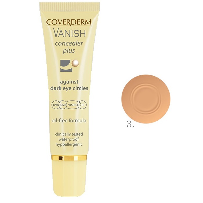 Coverderm Vanish Concealer Plus Spf50+ HEVisible Against Dark Eye Circles No.3 10ml (Concealer που Βοηθά τη Μείωση των Μαύρων Κύκλων) Coverderm Vanish Concealer Plus Spf50+ HEVisible Against Dark Eye Circles No.3 10ml (Concealer που Βοηθά τη Μείωση των Μαύρων Κύκλων)