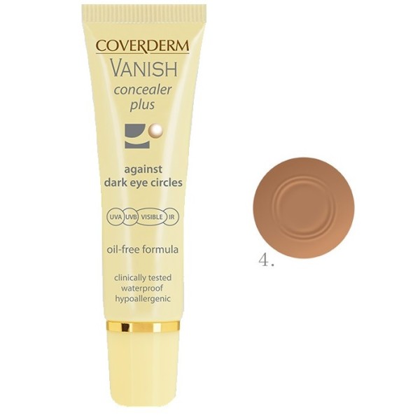 Coverderm Vanish Concealer Plus Spf50+ HEVisible Against Dark Eye Circles No.4 10ml (Concealer που Βοηθά τη Μείωση των Μαύρων Κύκλων)