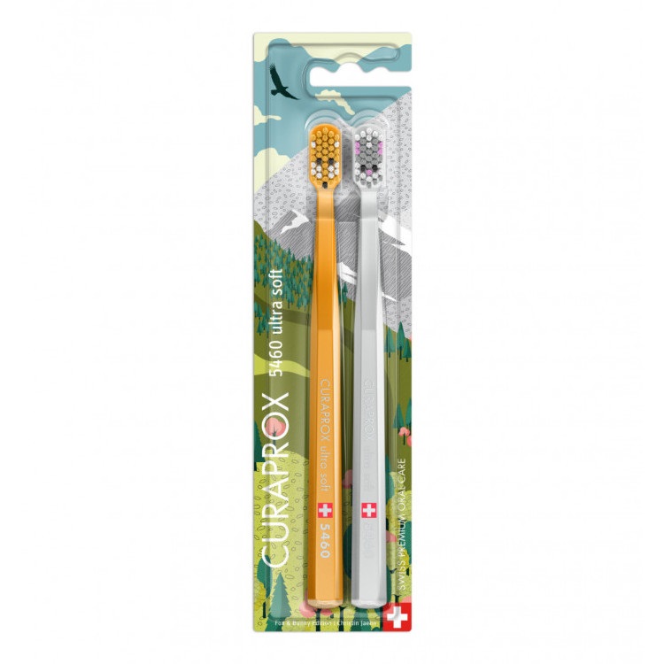 Curaprox Toothbrush 5460 Ultra Soft Fox & Bunny Edition 2pcs (Οδοντόβουρτσα) Curaprox Toothbrush 5460 Ultra Soft Fox & Bunny Edition 2pcs (Οδοντόβουρτσα)
