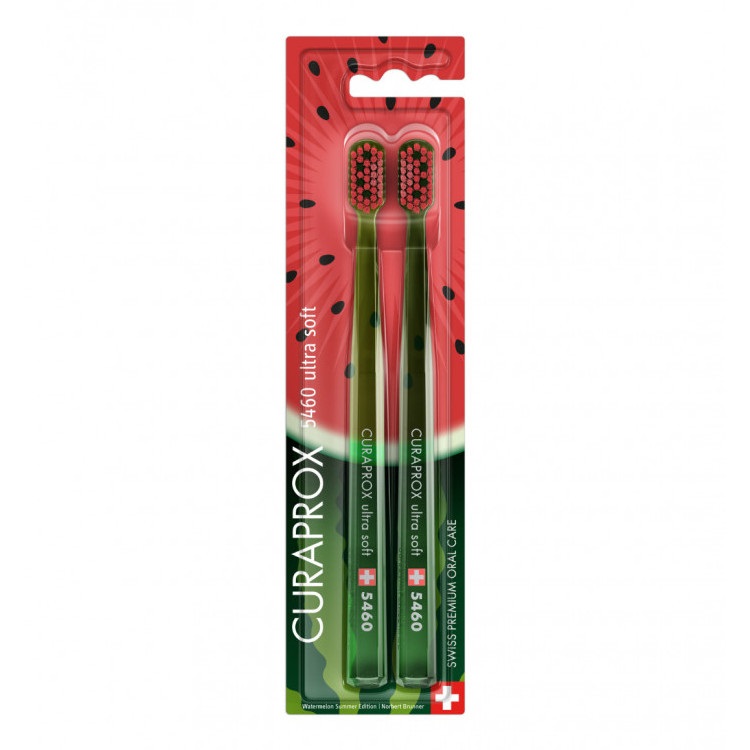 Curaprox Toothbrush 5460 Ultra Soft Watermelon Summer Edition 2pcs (Οδοντόβουρτσα) Curaprox Toothbrush 5460 Ultra Soft Watermelon Summer Edition 2pcs (Οδοντόβουρτσα)