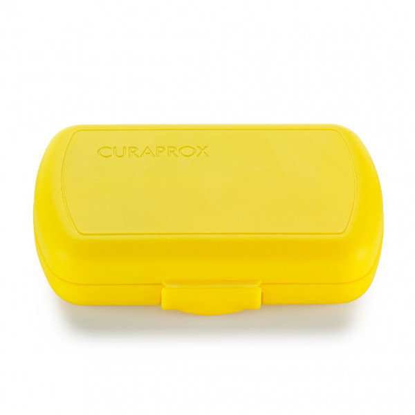 Curaprox Travel Set Yellow (Set Στοματικής Υγιεινής Ταξιδίου με Οδοντόκρεμα 10ml + Οδοντόβουρτσα Πτυσσόμενη + Μεσοδόντιο Βουρτσάκι Καθαρισμού + Κουτί Μεταφοράς Yellow)