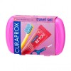 Curaprox Travel Set Pink (Set Στοματικής Υγιεινής Ταξιδίου με Οδοντόκρεμα 10ml + Οδοντόβουρτσα Πτυσσόμενη + Μεσοδόντιο Βουρτσάκι Καθαρισμού + Κουτί Μεταφοράς Pink)