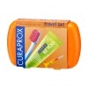 Curaprox Travel Set Orange (Set Στοματικής Υγιεινής Ταξιδίου με Οδοντόκρεμα 10ml + Οδοντόβουρτσα Πτυσσόμενη + Μεσοδόντιο Βουρτσάκι Καθαρισμού + Κουτί Μεταφοράς Orange)