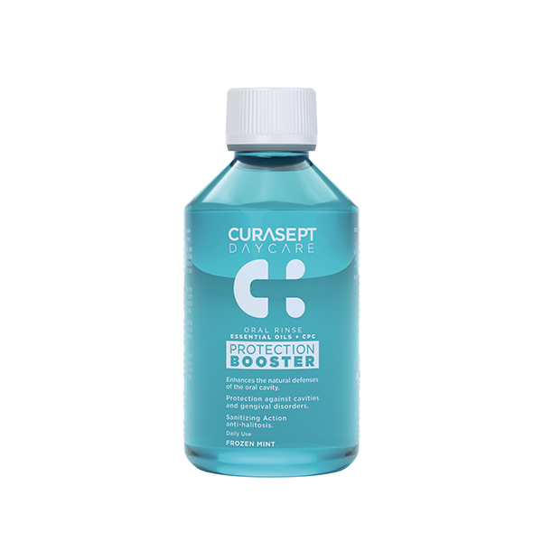 Curasept Daycare Protection Booster Mouthwash Frozen Mint 500ml (Στοματικό Διάλυμα με Αιθέρια Έλαια + CPC)