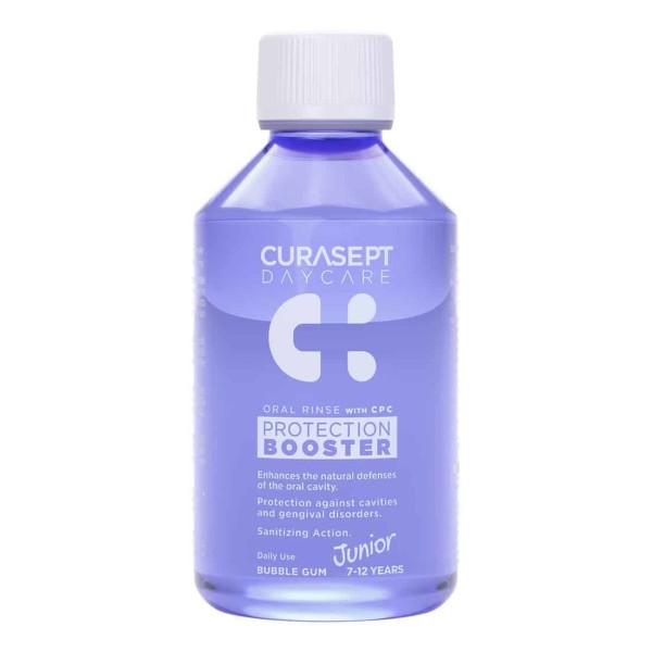 Curasept Daycare Protection Booster Mouthwash Junior 7-12y Bubble Gum 250ml (Στοματικό Διάλυμα για Παιδιά)