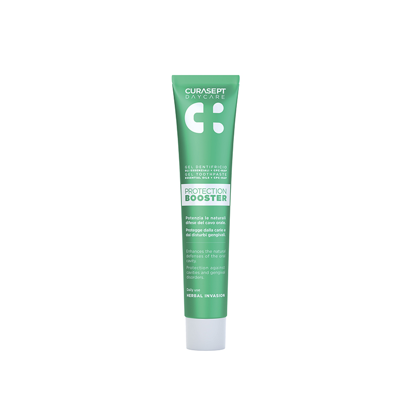 Curasept Daycare Protection Booster Toothpaste Herbal Invasion 75ml (Οδοντόκρεμα Τζελ με Αιθέρια Έλαια + CPC) Curasept Daycare Protection Booster Toothpaste Herbal Invasion 75ml (Οδοντόκρεμα Τζελ με Αιθέρια Έλαια + CPC)