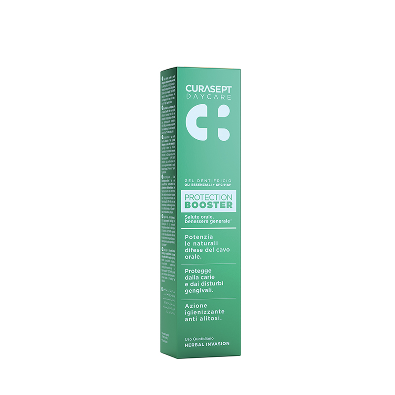Curasept Daycare Protection Booster Toothpaste Herbal Invasion 75ml (Οδοντόκρεμα Τζελ με Αιθέρια Έλαια + CPC) Curasept Daycare Protection Booster Toothpaste Herbal Invasion 75ml (Οδοντόκρεμα Τζελ με Αιθέρια Έλαια + CPC)