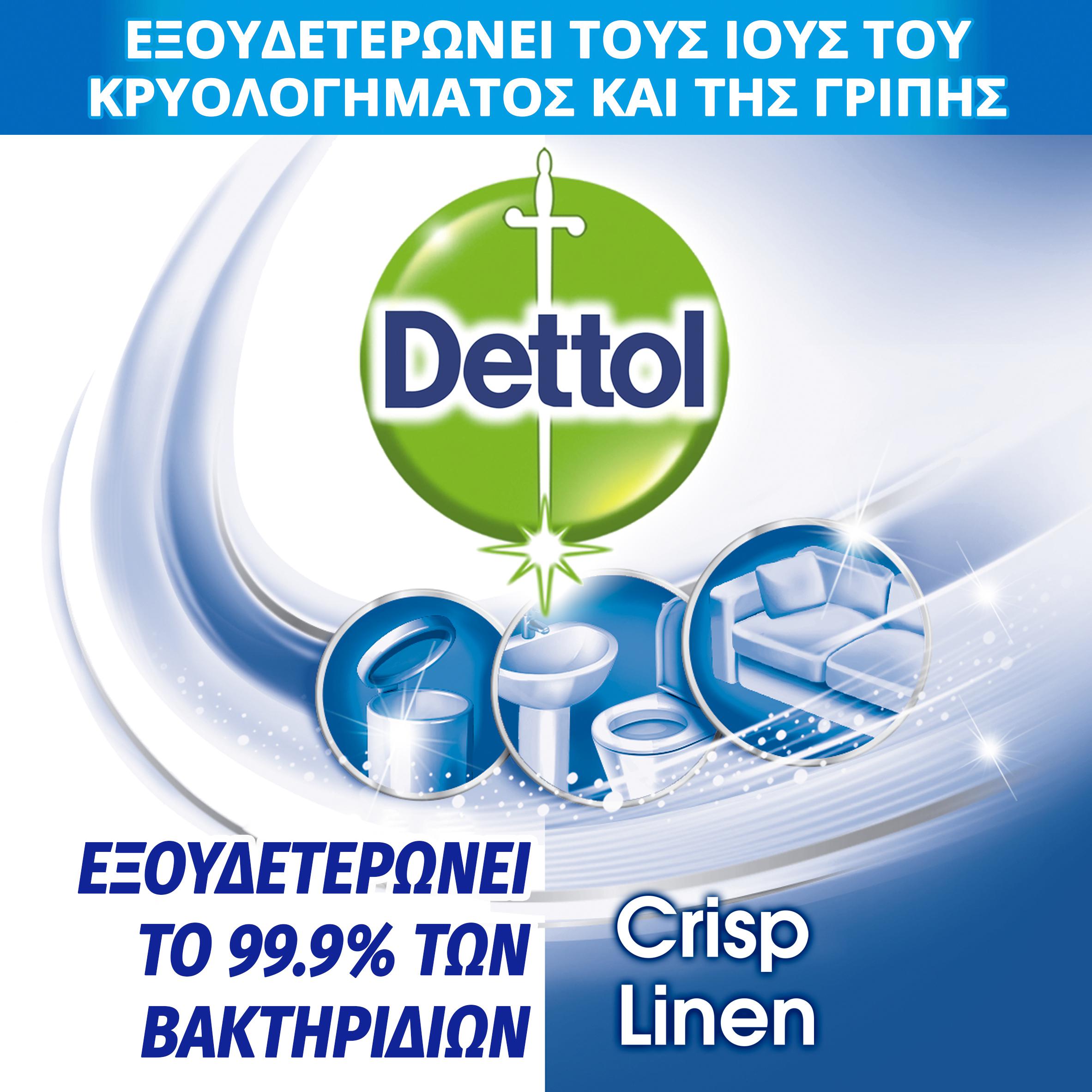 Dettol Απολυμαντικό Spray Crisp Linen 400ml